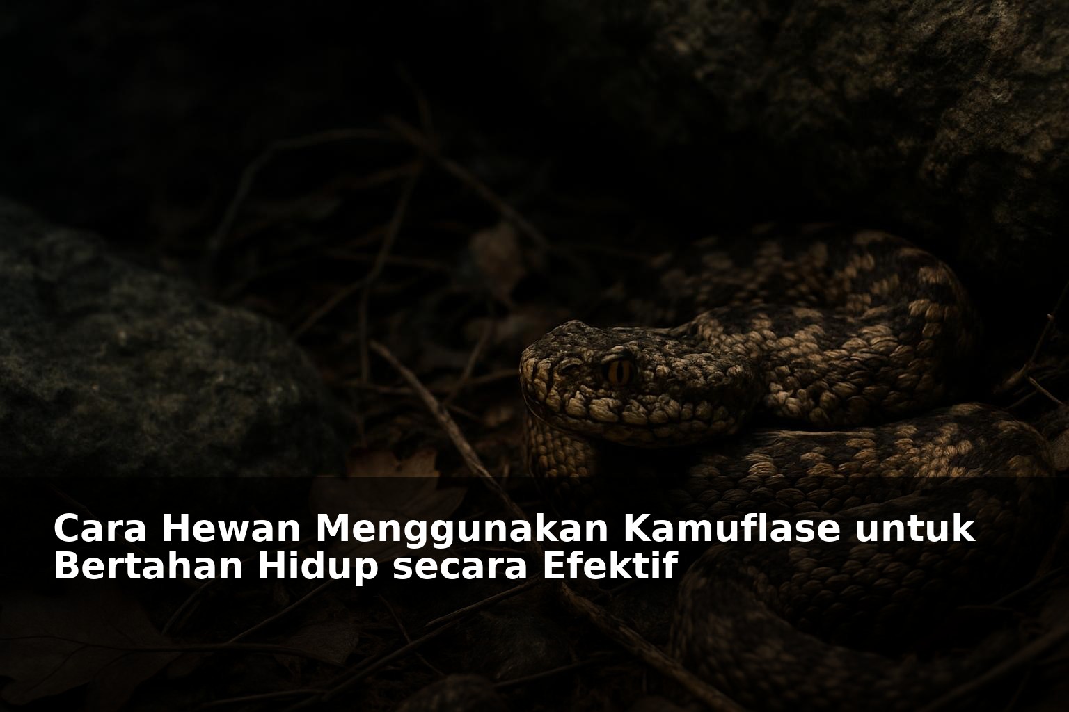 Hewan menggunakan kamuflase menyatu dengan lingkungan alami