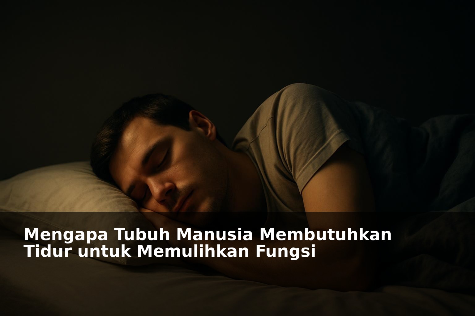 Ilustrasi manusia tidur dengan efek pemulihan tubuh